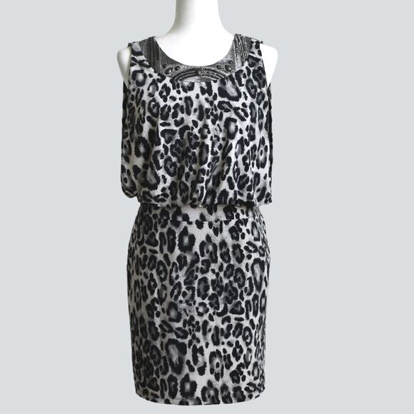 Dress Barn Animal Print Dress Size 4 - Picture 1 of 7